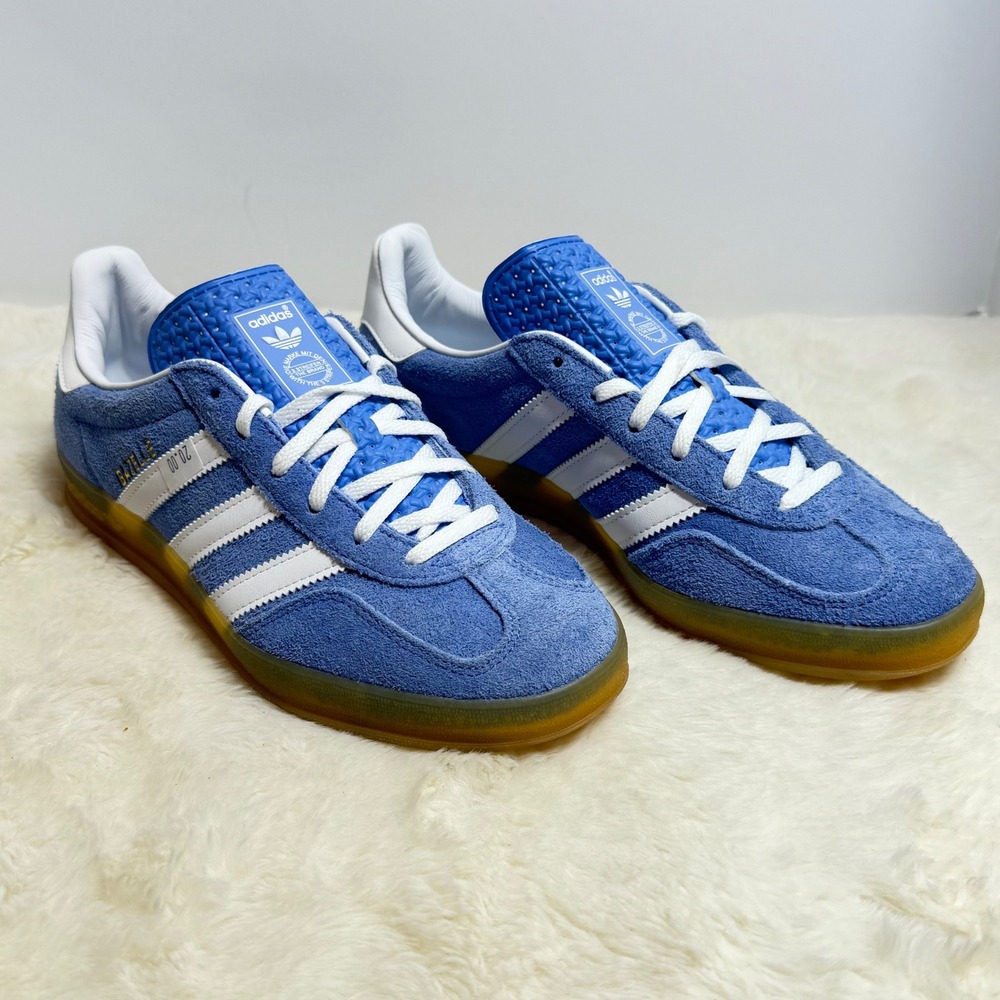 NEW Adidas Gazelle Indoor "Blue Fusion Gum" Sneakers HQ8717 Women's Size 8 - Picture 6 of 14